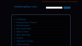 What Clubbing4me.com website looked like in 2016 (8 years ago)