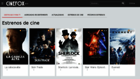 What Cinefox.tv website looked like in 2016 (8 years ago)