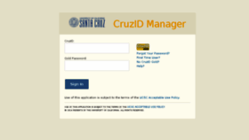 What Cruzid.ucsc.edu website looked like in 2016 (8 years ago)
