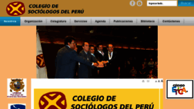 What Colegiodesociologosperu.org website looked like in 2016 (8 years ago)