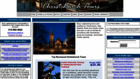 What Christchurchtours.com website looked like in 2016 (8 years ago)