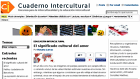 What Cuadernointercultural.com website looked like in 2016 (8 years ago)