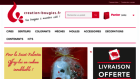 What Creation-bougies.fr website looked like in 2016 (8 years ago)