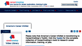 What Careerinfonet.org website looked like in 2016 (8 years ago)