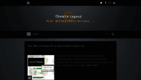 What Cheatslegend.com website looked like in 2016 (8 years ago)
