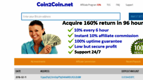 What Coin2coin.net website looked like in 2016 (8 years ago)