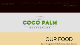 What Cocopalmrestaurant.com website looked like in 2016 (8 years ago)