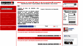 What Coupons4u.fr website looked like in 2016 (8 years ago)