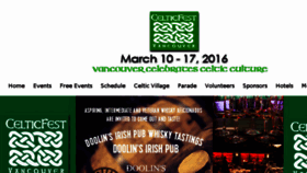 What Celticfestvancouver.com website looked like in 2016 (8 years ago)