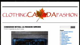 What Clothingcanadafashion.com website looked like in 2016 (8 years ago)