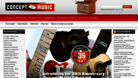 What Conceptmusic.com.au website looked like in 2016 (8 years ago)