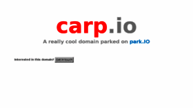 What Carp.io website looked like in 2016 (8 years ago)
