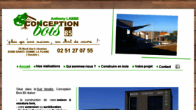 What Conceptionbois85.fr website looked like in 2016 (8 years ago)