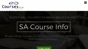 What Courses.co.za website looked like in 2016 (8 years ago)