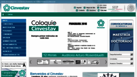 What Cinvestav.edu.mx website looked like in 2016 (10 years ago)