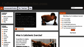 What Calisthenicexercise.com website looked like in 2016 (8 years ago)