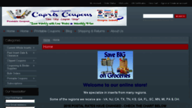 What Capriscoupons.com website looked like in 2016 (8 years ago)