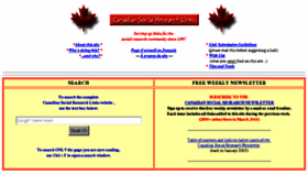 What Canadiansocialresearch.net website looked like in 2016 (8 years ago)