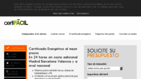 What Certifacil.es website looked like in 2016 (8 years ago)