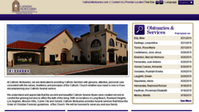 What Catholicmortuaries.com website looked like in 2016 (8 years ago)