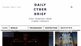 What Cyber-brief.com website looked like in 2016 (8 years ago)