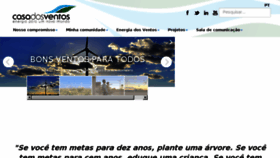 What Casadosventos.com.br website looked like in 2016 (8 years ago)