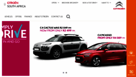 What Citroen.co.za website looked like in 2016 (8 years ago)