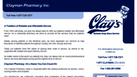 What Claymanpharmacy.com website looked like in 2016 (8 years ago)