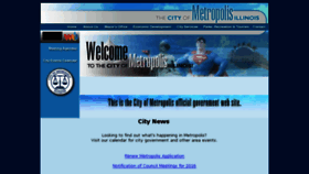 What Cityofmetropolis.com website looked like in 2016 (8 years ago)