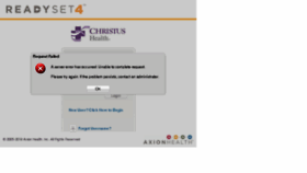 What Christushealth.readysetsecure.com website looked like in 2016 (8 years ago)