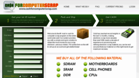 What Cashforcomputerscrap.com website looked like in 2016 (8 years ago)