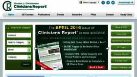 What Cliniciansreport.org website looked like in 2016 (8 years ago)