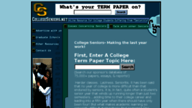 What Collegeseniors.net website looked like in 2016 (8 years ago)