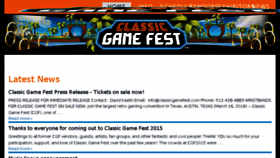 What Classicgamefest.com website looked like in 2016 (8 years ago)