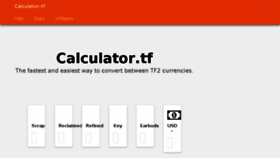 What Calculator.tf website looked like in 2016 (8 years ago)
