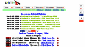 What Crictime.ch website looked like in 2016 (8 years ago)