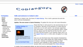 What Cobiansoft.se website looked like in 2016 (8 years ago)