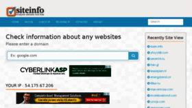 What Checksiteinfo.info website looked like in 2016 (8 years ago)
