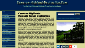 What Cameron-highland-destination.com website looked like in 2016 (8 years ago)