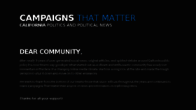 What Campaignsthatmatter.com website looked like in 2016 (8 years ago)