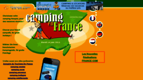What Camping-france.com website looked like in 2016 (8 years ago)