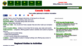What Canadatrails.ca website looked like in 2016 (9 years ago)