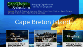 What Capebretonisland.com website looked like in 2016 (8 years ago)