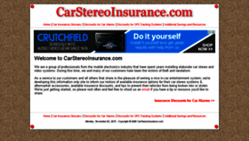 What Carstereoinsurance.com website looked like in 2016 (8 years ago)