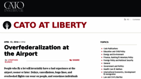 What Cato-at-liberty.org website looked like in 2016 (8 years ago)
