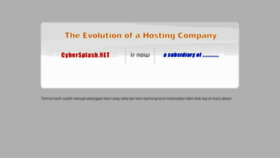 What Cybersplash.net website looked like in 2016 (8 years ago)