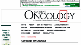 What Current-oncology.com website looked like in 2016 (8 years ago)