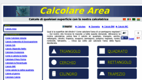 What Calcoloarea.it website looked like in 2016 (8 years ago)