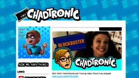What Chadtronic.com website looked like in 2016 (8 years ago)