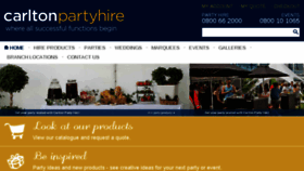 What Carltonpartyhire.co.nz website looked like in 2016 (8 years ago)